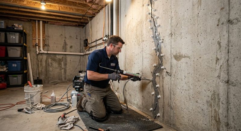 Basement Crack Repair in Old Bridge, NJ