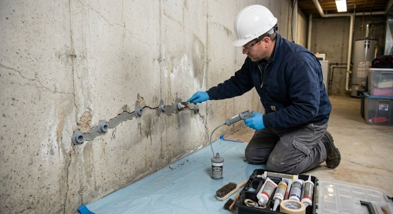 Basement Crack Repair in Old Bridge, NJ