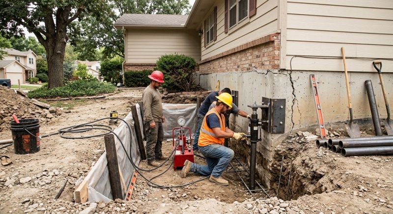 Cracked Foundation Repair in Bedminster, NJ