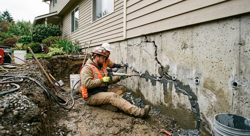 Cracked Foundation Repair in Hopewell, NJ