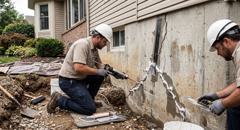 Cracked Foundation Repair in Irvington, NJ