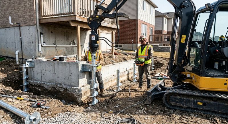 Helical Piers Installation in Old Bridge, NJ