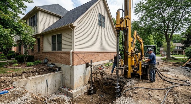 Helical Piers Installation in Old Bridge, NJ