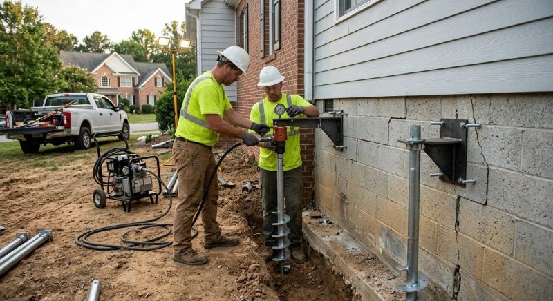 Helical Pile Installation in Old Bridge, NJ