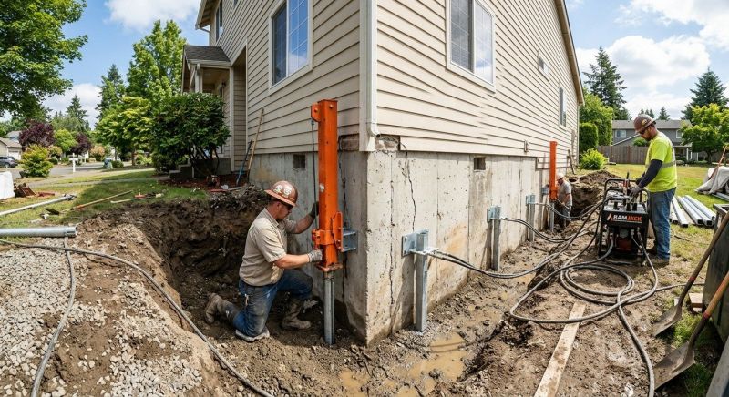 Sinking Foundation Repair in Hopewell, NJ